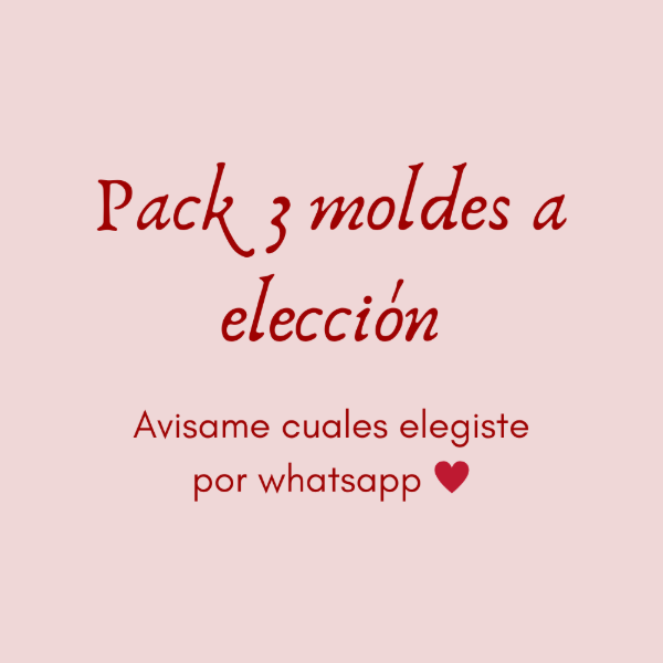 Producto - Promo! Pack 3 moldes a alección - leer descripción