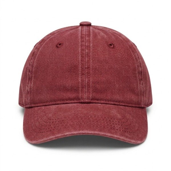 Producto - gorra lisa infantil color bordo desgastada vintage regulable