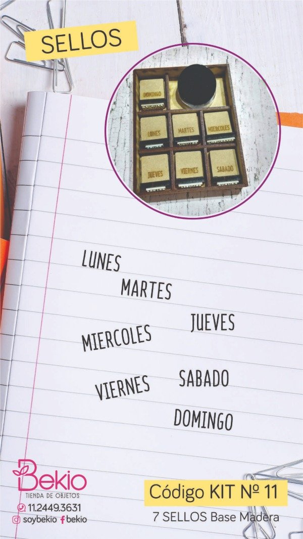 Producto - Kit 11 - Sellos Días de la Semana
