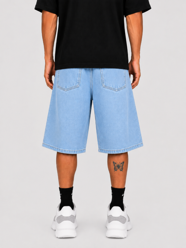 Producto - Bermuda Baggy Celeste - 1