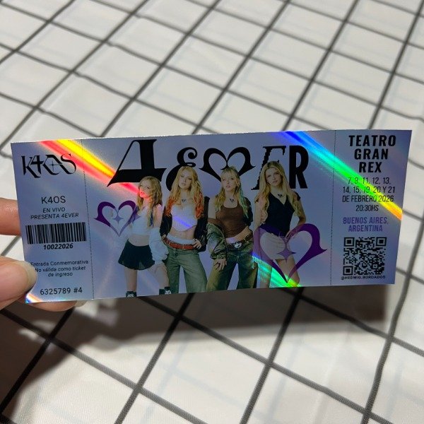 Producto - Entradas de recuerdo 14x6 HOLOGRAFICAS - K4OS Gran Rex