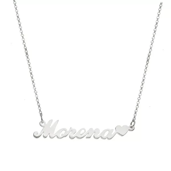 Producto - Collar con nombre cursiva con corazón