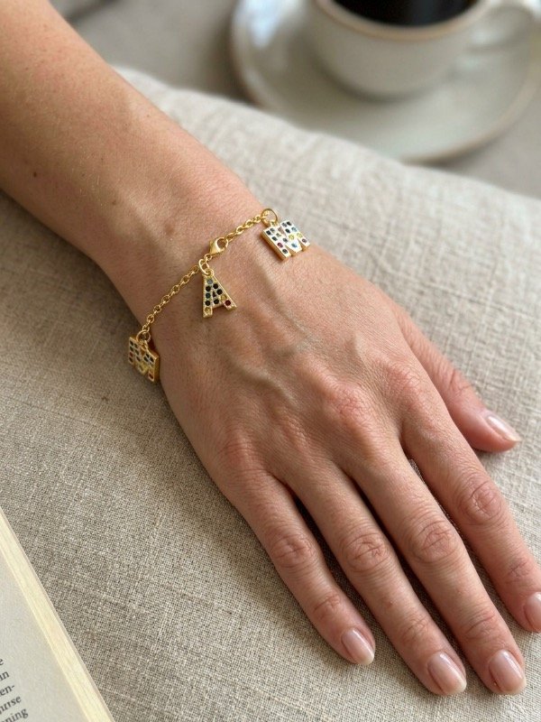 Producto - PD286 Pulsera mamá con strass multicolor 18 cm - 0