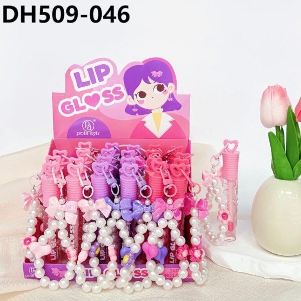 Producto - BRILLO LABIAL CON LLAVERO CON MOÑO