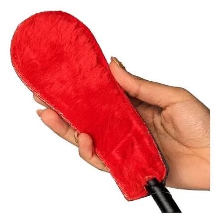 Producto - Fusta Cuero con Peluche Rojo
