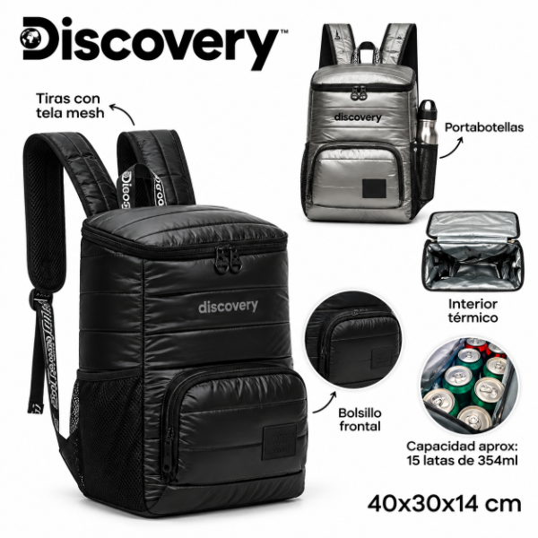 Producto - MOCHILA COOLER DISCOVERY NEGRA 40X30X14 CM - 2