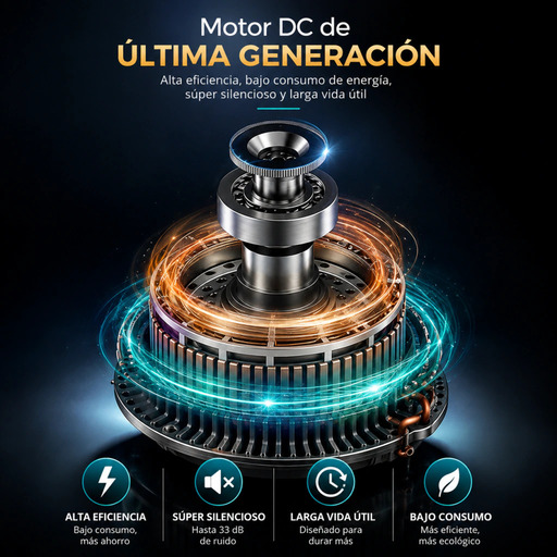 Producto - Ventilador de Techo -4 aspas retractiles -modo frio/calor -luz led -control remo - 8