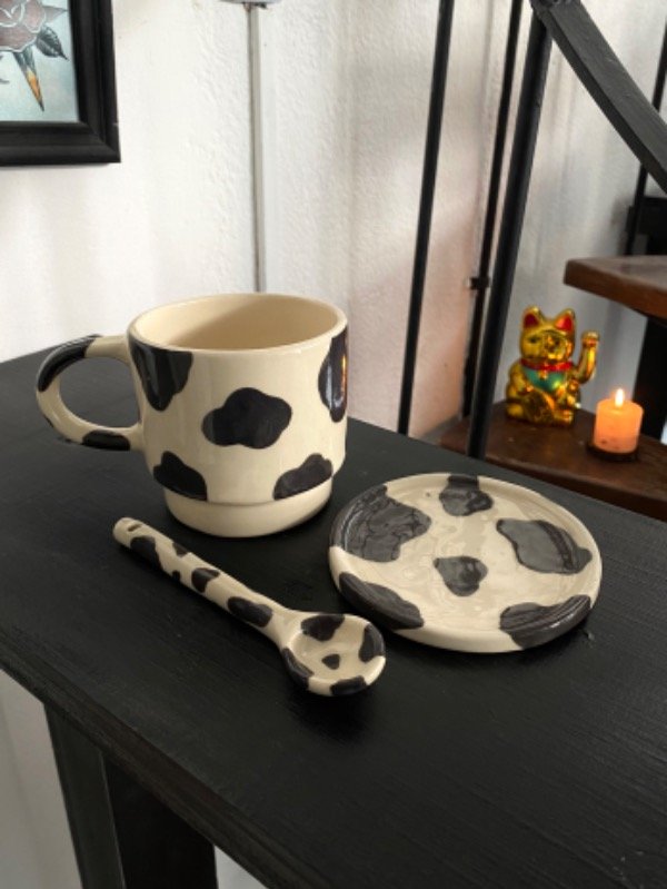 Producto - Taza plato y cuchara vaquita