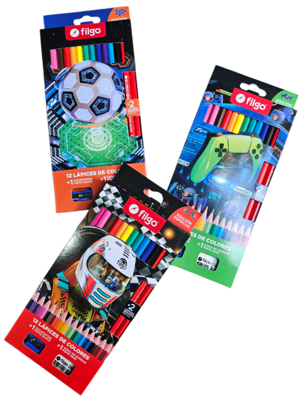 Producto - Lapices de colores + 2 lap + goma + sacapunta Modelo 1