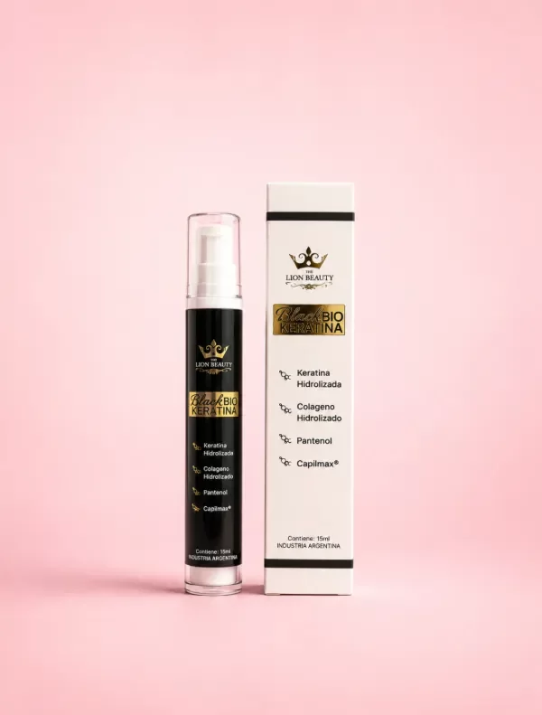 Producto - BLACK BIO KERATIN 15ML - THE LION BEAUTY