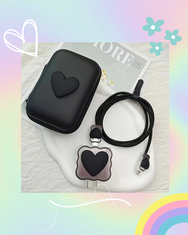 Producto - Pack Valijita + Protector de Cargador Corazón