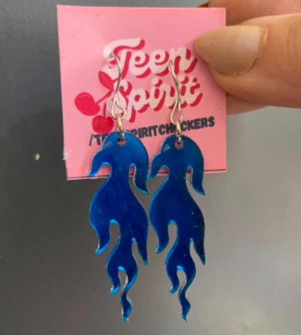 Producto - llama alargada azul espejo