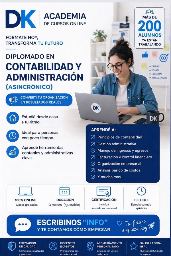 Producto - DIPLOMADO EN CONTABILIDAD Y ADMINISTRACIÓN ASINCRÓNICO