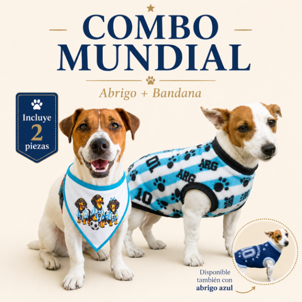 Producto - COMBO MUNDIAL:  Abrigo Polar Argentina + Bandana