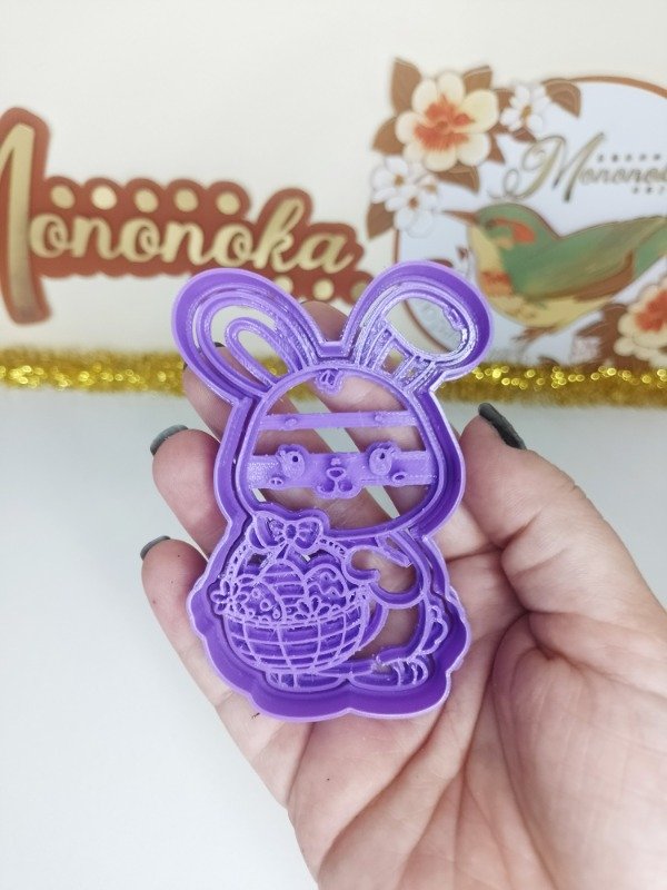 Producto - Cortante conejo con canasta de  huevos