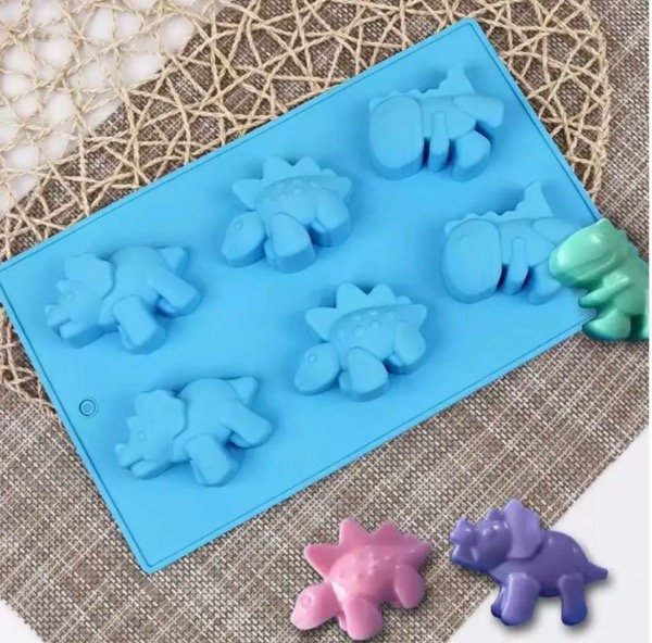 Producto - MOLDE SILICONA X6 DINOSAURIOS - 0