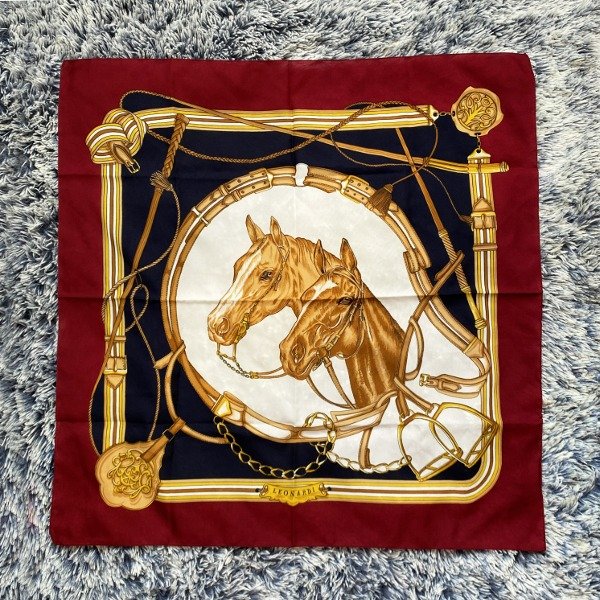 Producto - Vintage Leonardi made in Italy horses kerchief.