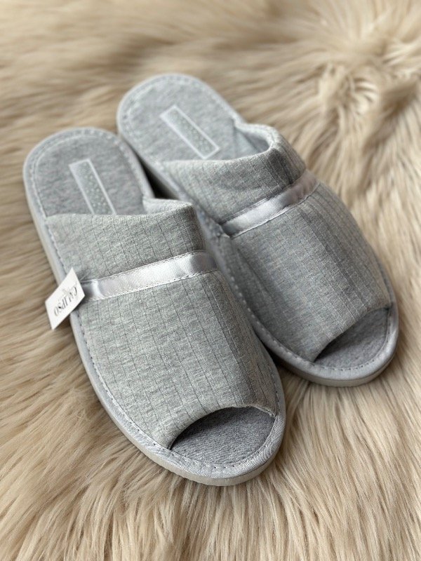 Producto - PANTUFLA LISA DE MORLEY GRIS