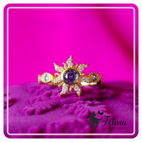 Producto - Anillo Sol Rapunzel rayos c/strass (Mod.4)