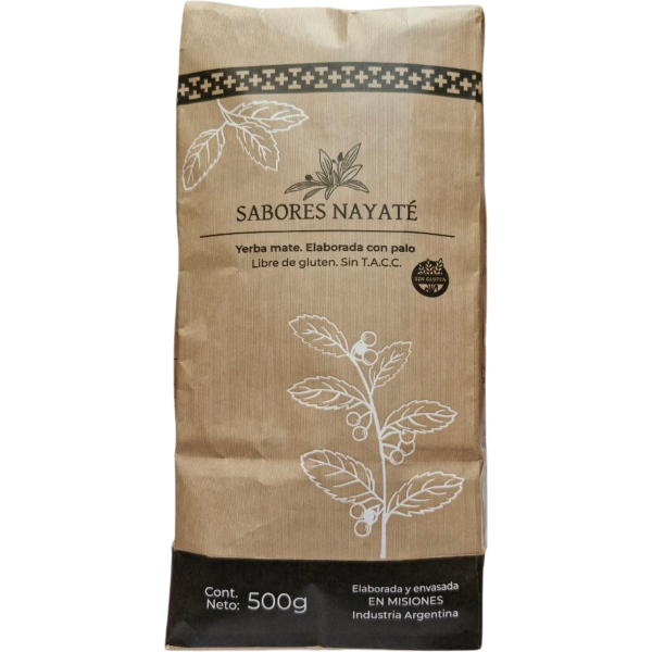 Producto - Yerba mate agroecológica misionera - (molienda fina) 500g [Nayaté]