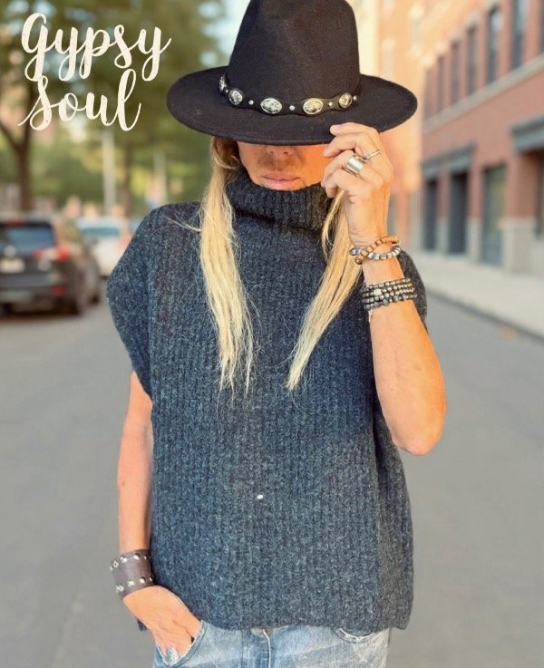 Producto - Chaleco lana gris topo