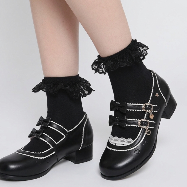 Producto - Zoquetes coquette negras