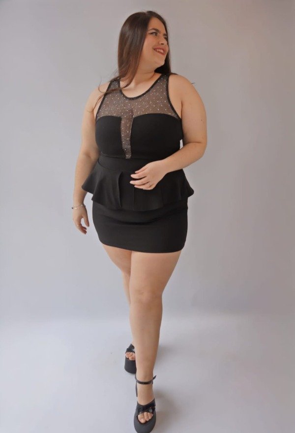 Producto - Vestido con brillo y vuelo