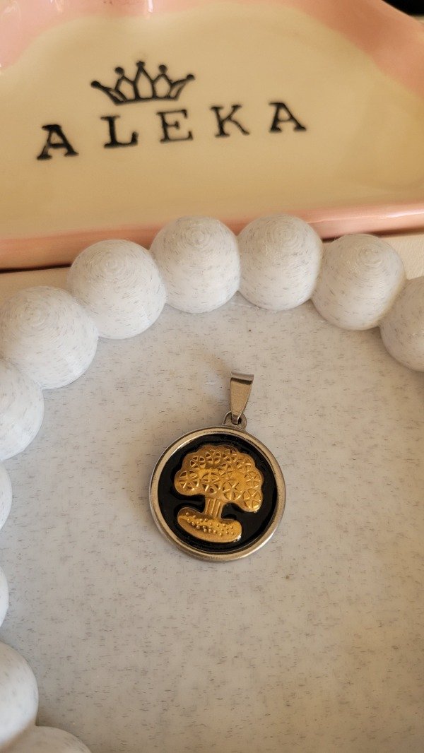 Producto - Dije árbol de la vida de acero quirúrgico con dorado - 1