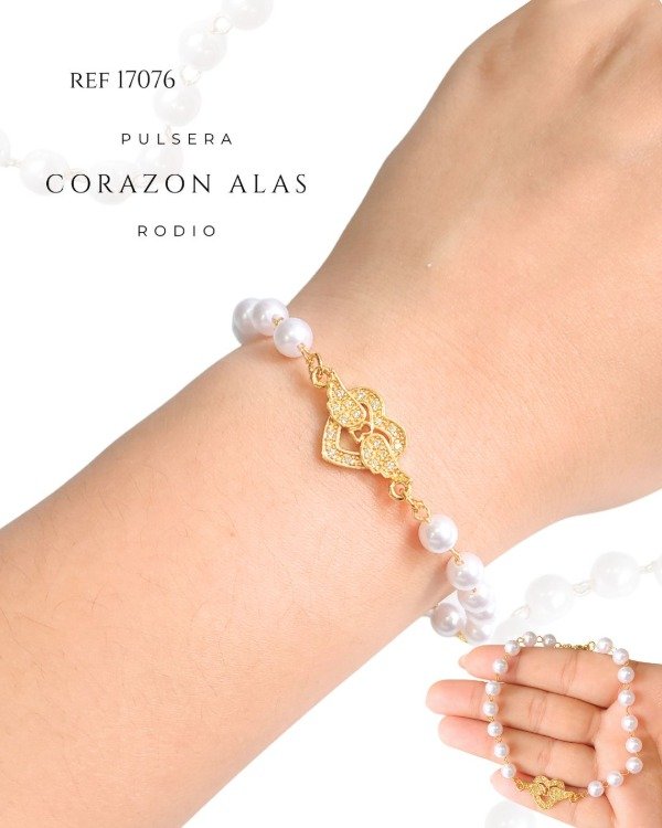 Producto - PULSERA CORAZON ALAS REF 17076