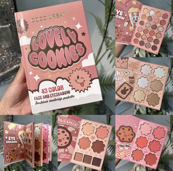 Producto - Paleta libro Lovely Cookies (sombras, rubores, ilumin, bronzer y contorno)