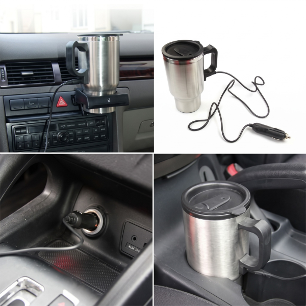 Producto - VASO TÉRMICO GRIS CON CONEXIÓN PARA AUTO 12V 400 CC - 4