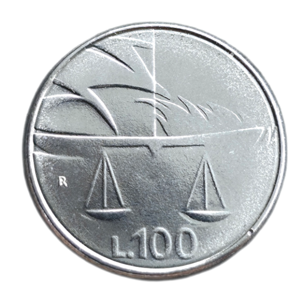 Producto - San Marino 100 Liras 1990 Justicia y Balanza Km#254 Unc