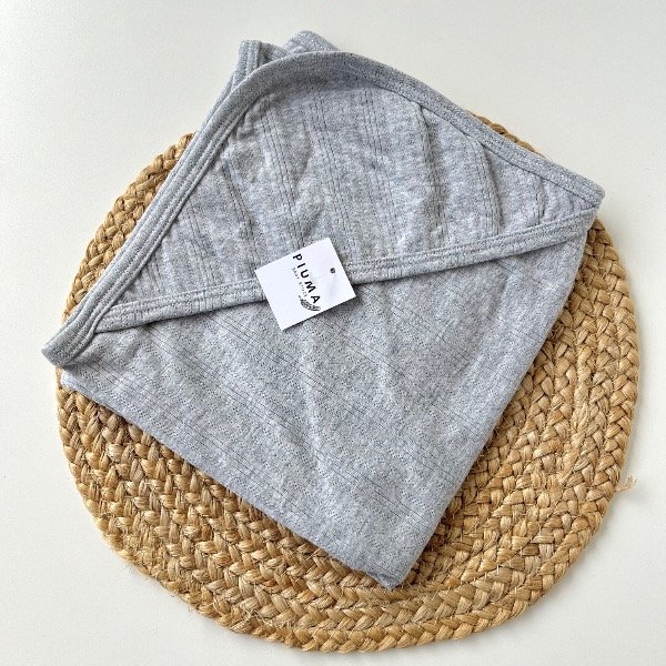 Producto - Manta recibidora Gris melange - 0