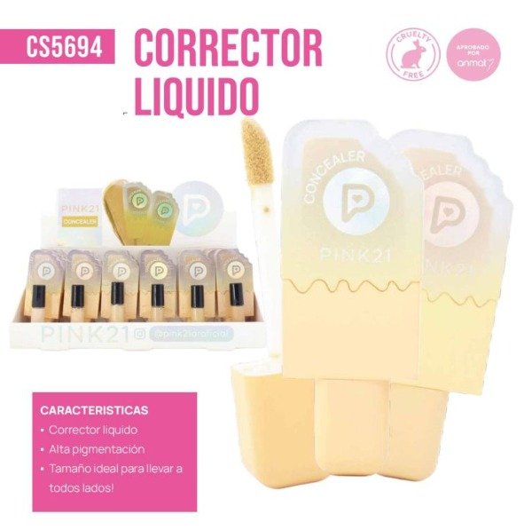 Producto - CORRECTOR LÍQUIDO HELADO - PINK 21