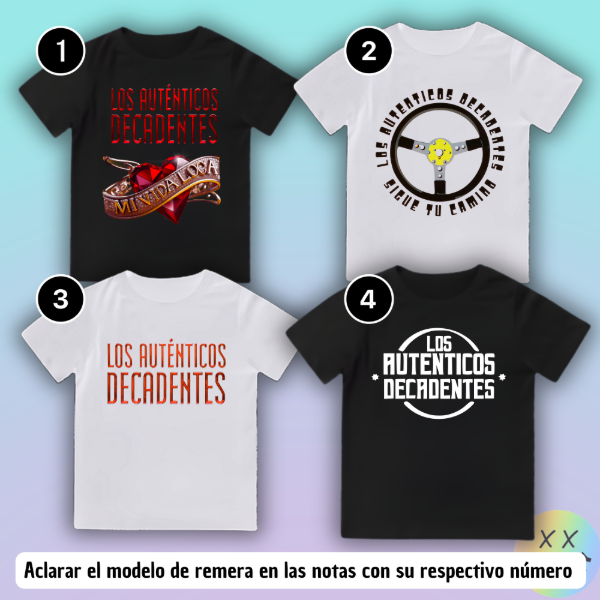 Producto - Baby Tee Los Autenticos Decadentes #1 (varios modelos)