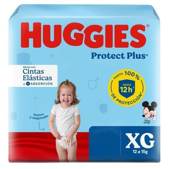 Producto - Nuevo Pañal Huggies Protect Plus cintas elásticas + absorción XG X 32 U