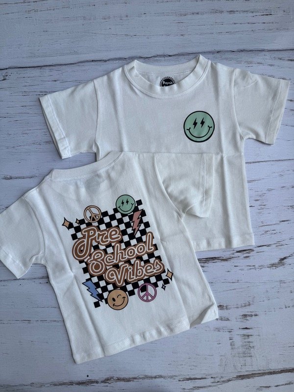 Producto - Remera manga corta doble estampa Pre School