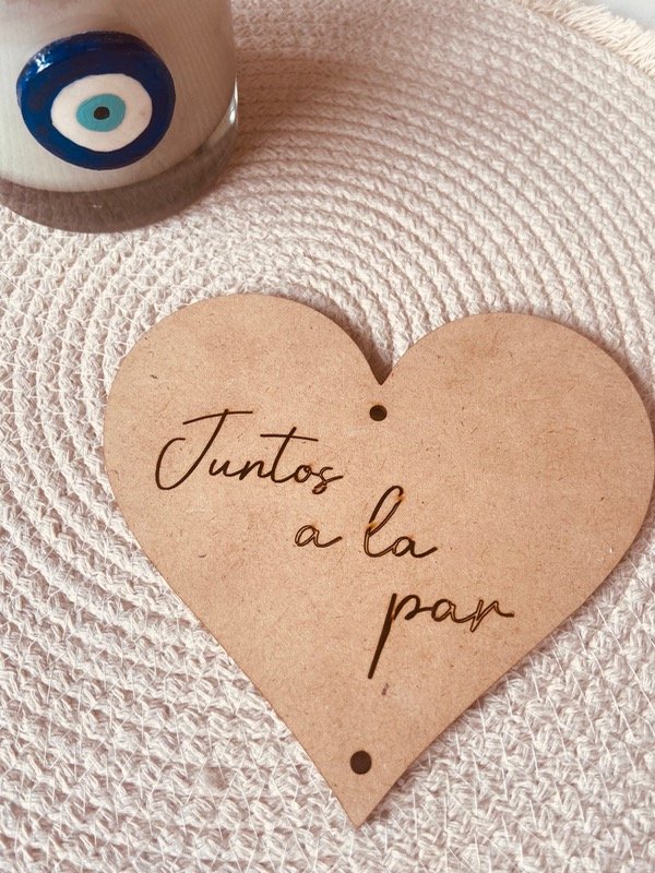 Producto - Corazon colgante juntos a la par 12 cm