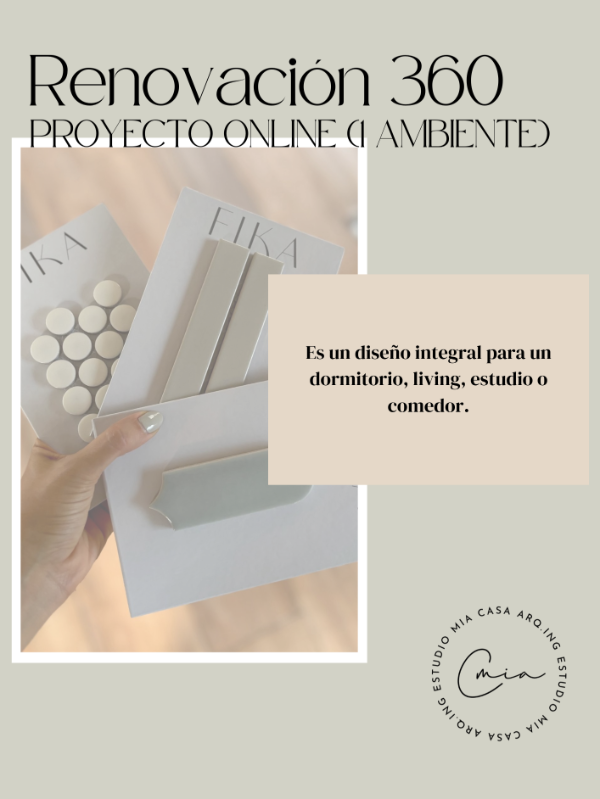 Producto - Renovación 360: Proyecto Online (1 ambiente)
