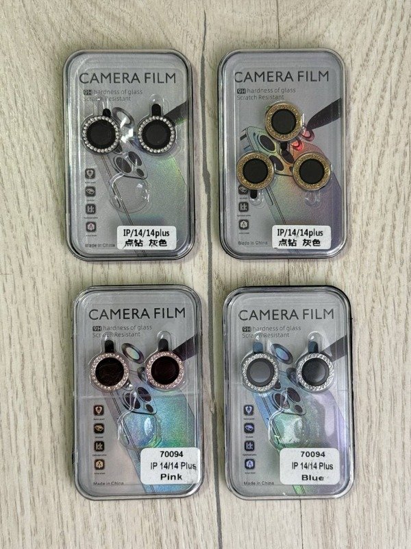 Producto - VIDRIO DE CÁMARA GLITTER PARA IPHONE 14 / 14 PLUS
