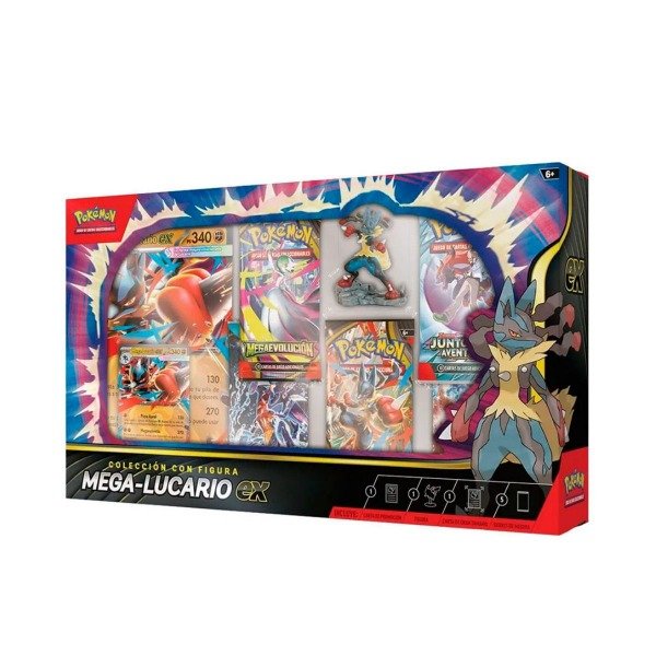 Producto - Caja Original + Figura Mega-Lucario ex - POKÉMON TCG