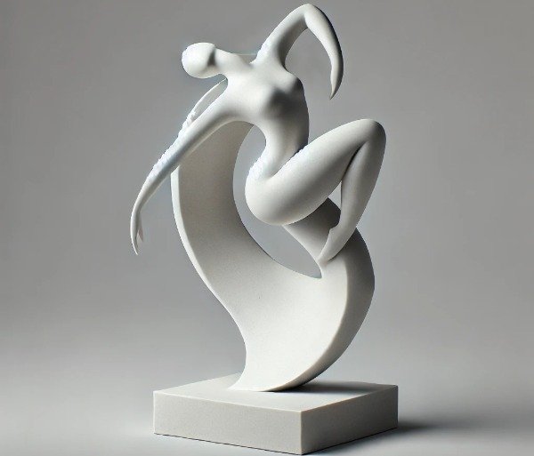 Producto - Escultura minimalista de figura danzante abstracta