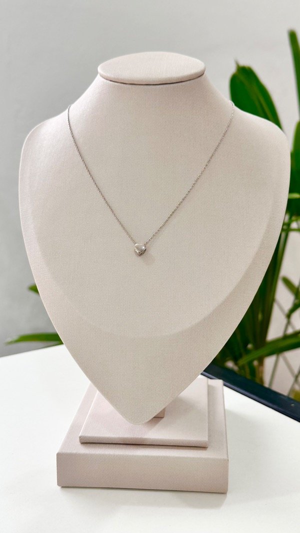 Producto - Conjunto corazón pasante laminado en rodio