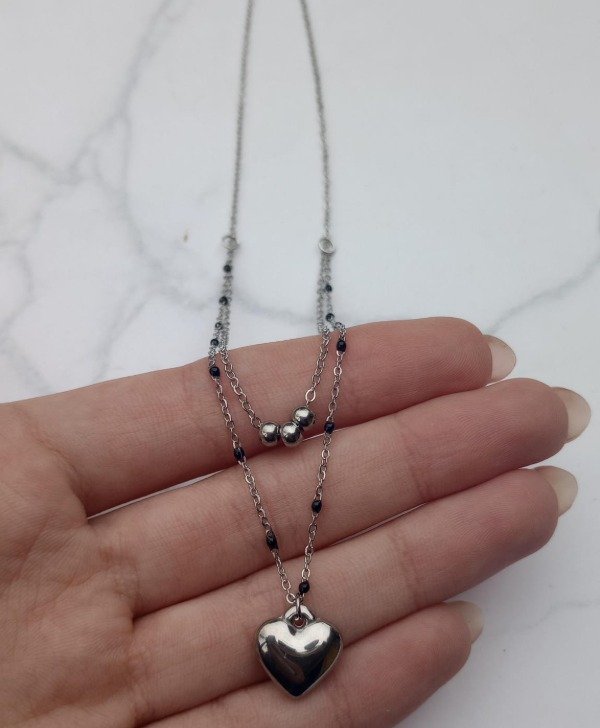 Producto - Collar Doble con Corazón - 3
