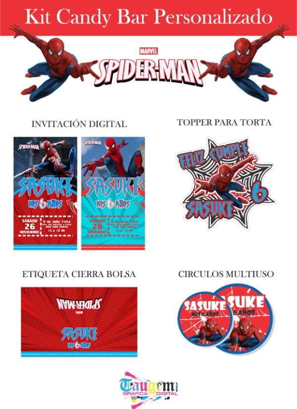 Producto - KIT IMPRIMIBLE - SPIDERMAN