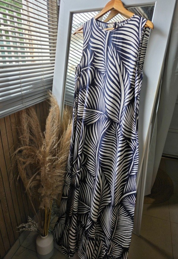 Producto - V49 vestido marino hojas