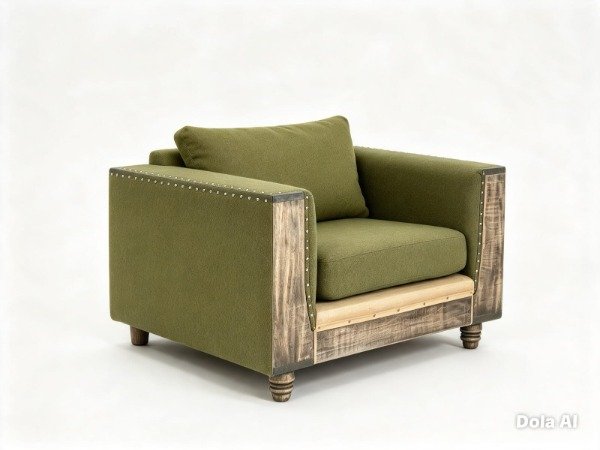 Producto - Sillón Cubo Constructor individual premium - Estilo Clásico Inglés - 3
