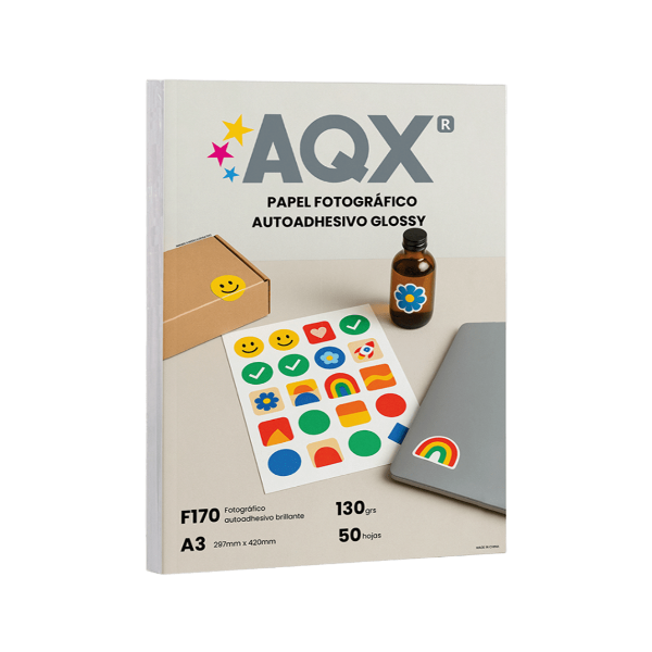 Producto - Papel fotográfico autoadhesivo 130g AQX - 1