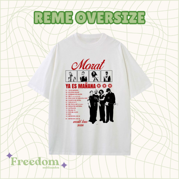 Remera oversize Ya es mañana world tour 26