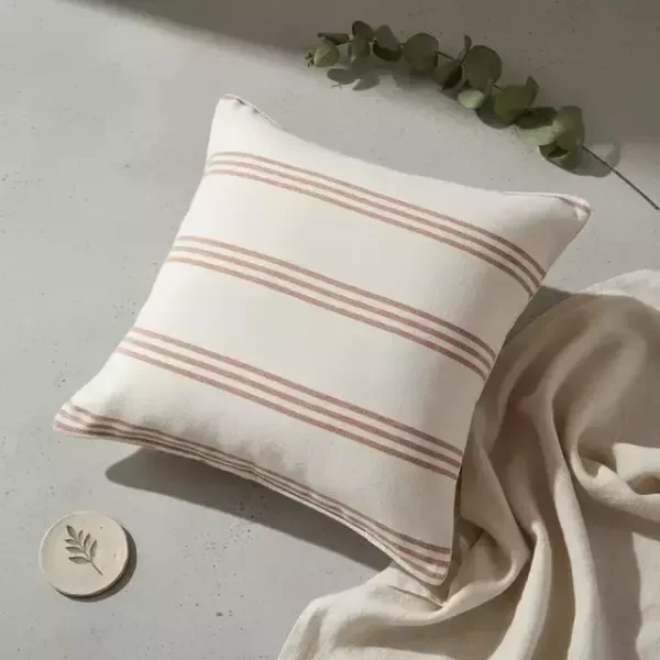 Producto - ALMOHADON TUSOR RAYADO TOSCANA AVELLANA 40X40